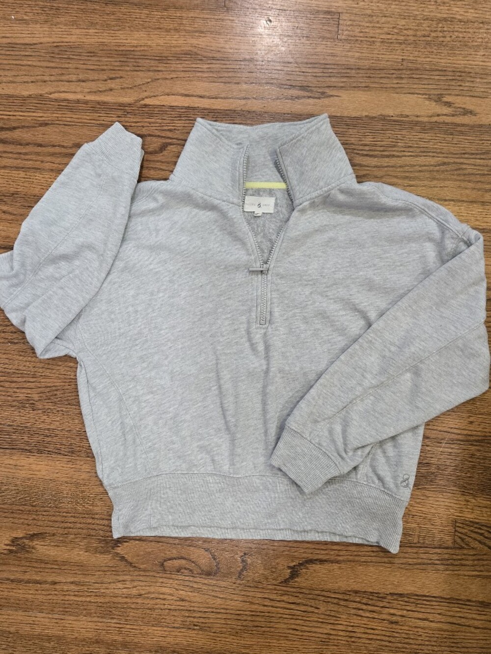 **4 Items for $15** Loft Lou & Grey Light Gray Quarter-Zip Pullover Sweater